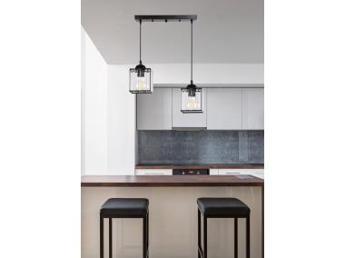 Zdjęcie: Lampa wisząca Glassia 2X40 W E27 czarny CANDELLUX