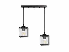 Lampa wisząca Glassia 2X40 W E27 czarny CANDELLUX