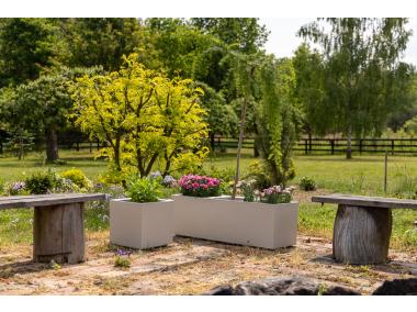 Zdjęcie: Kwietnik Karo 900x300x300 mm beton recycled, beżowy LAMELA