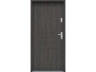 Zdjęcie: Drzwi wejściowe do mieszkań Bastion T-56 Wenge deska 80 cm lewe ODO KR CENTER