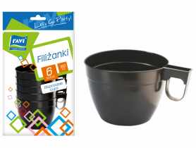 Filiżanki do kawy 180 ml brązowe 6 szt. RAVI