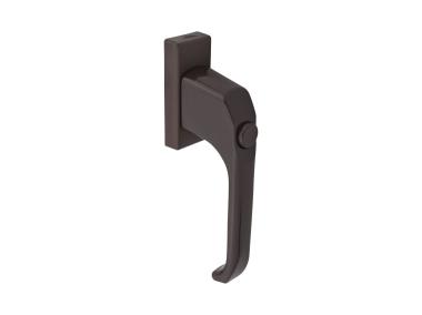 Zdjęcie: Klamka okienna Jupiter z przyciskiem brąz METRO