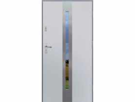 Drzwi zewnętrzne stalowo-drewniane Disting Otello 08 Biały 90 cm prawe KR CENTER