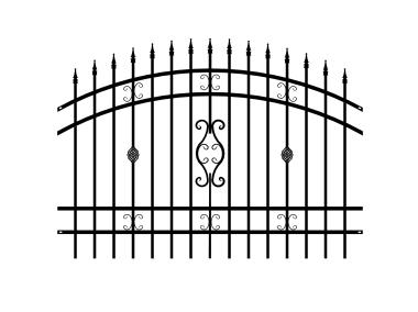 Zdjęcie: Przęsło Milena 2,00 m, 1,25-1,45 m, stal ocynk+RAL9005 POLBRAM