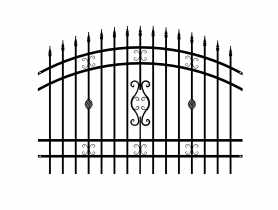 Przęsło Milena 2,00 m, 1,25-1,45 m, stal ocynk+RAL9005 POLBRAM