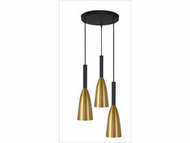 Lampa wisząca Solin 3 talerz złota LIGHT PRESTIGE