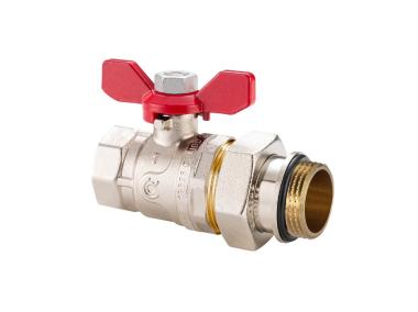 Zdjęcie: Zawór kulowy S30 W/Z 1/2" z półśrubunkiem, o-ringiem i motylkiem, PN30 CALIDO