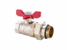 Zawór kulowy S30 W/Z 1/2" z półśrubunkiem, o-ringiem i motylkiem, PN30 CALIDO