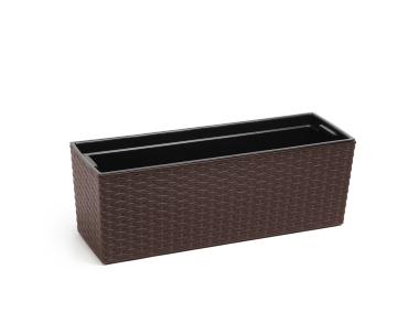 Zdjęcie: Kwietnik Begonia 190x560 mm rattan mokka LAMELA