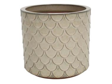 Zdjęcie: Donica ceramika szkliwiona Cylinder 17x16 cm kremowy CERMAX