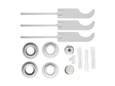 Zdjęcie: Komplet korków grzejnikowych 1" x 1/2" z 3-ma wieszakami FERRO