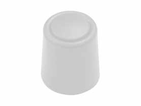 Odbojnik drzwiowy 27x30 mm z maskownicą biały METRO