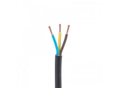 Zdjęcie: Przewód elektryczny OWY 3x1,5 czarny (szpula 250) MERCOR