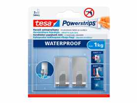 Haczyk samoprzylepny Powerstrips Waterproof mały, metal TESA