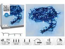 Łańcuch świetlny 18 m 240 led niebieski KOOPMAN