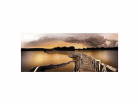 Obraz Canvas silver 60x150 cm gold jetty STYLER