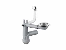 Syfon do zlewozmywaka granitowego 1-komorowego - Space-Saver Space-Saver Lux stal DEANTE