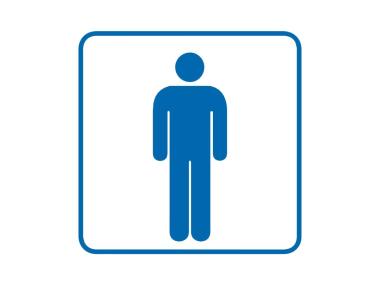 Zdjęcie: Oznaczenie "WC męskie" 14,8x14,8 cm folia METRO