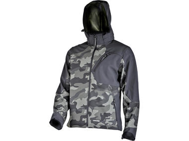 Zdjęcie: Kurtka softshell z kapturem moro zielono-czarny, M, CE, LAHTI PRO