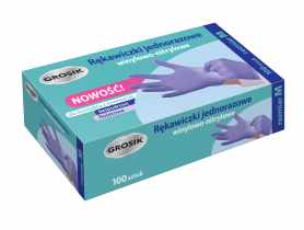 Rękawiczki winyl + nitr fiolet M 100 szt. GROSIK