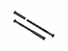 Śruba i nakrętka do klamki M4x60 mm łamana czarna, 2 sztuki METRO