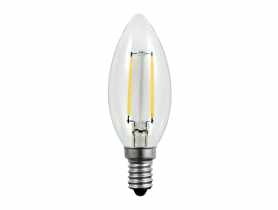 Żarówka dekoracyjna C37 E14 2 W clear POLUX