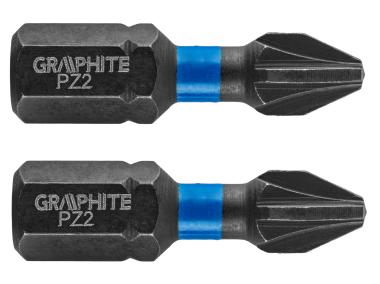 Zdjęcie: Bity udarowe PZ2 x 25 mm - 2 szt. GRAPHITE