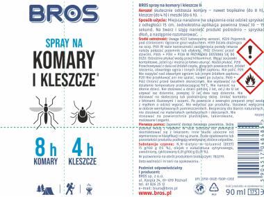 Zdjęcie: Spray na komary i kleszcze 90ml BROS
