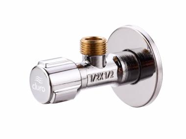 Zdjęcie: Zawór kątowy grzybkowy Zuno 1/2"x1/2" DURO