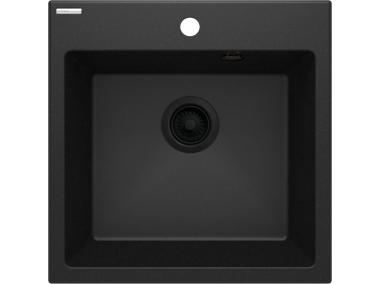 Zdjęcie: Zlewozmywak Evora grafit metalik granit 1K 500x500x216, space saver DEANTE
