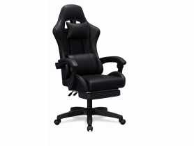 Fotel gamingowy Kreo czarny, imitacja skóry TS INTERIOR