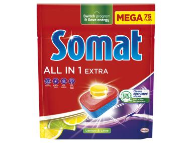 Zdjęcie: Tabletki do zmywarki All in One Extra lemon 75 szt..SOMAT