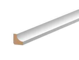 Listwa MDF ćwierćwałek "scotia" 12x12 mm 2,2 m okleina półmat biały RAL 9003 CEZAR