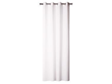 Zdjęcie: Zasłona z kółkami Blackout 140x260 cm biała UNIGLOB
