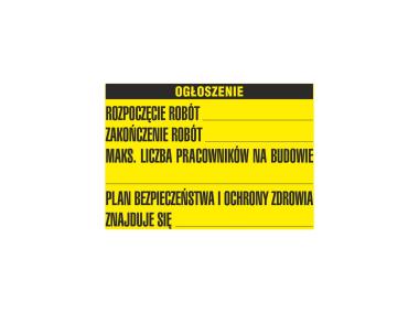 Zdjęcie: Oznaczenie "Tablica informacyjna" 60x85 cm METRO