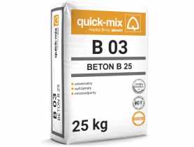 Zaprawa betonowa gotowa Szybki beton B25 - 25 kg QUICK-MIX