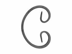 Motyw z płaskownika C 12x6 mm 115x75 mm METRO