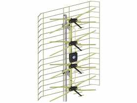 Antena szerokopasmowa gold + zasilacz + wzmacniacz BODEX