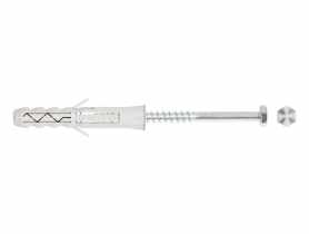 Kołek rozporowy z wkrętem do drewna z łbem sześciokątnym Kkx-12x100 mm  -50 szt. WKRĘT-MET