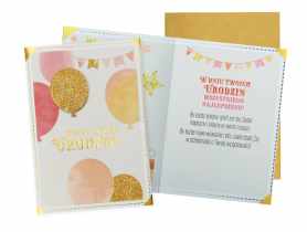 Karnet DK-1004 W dniu Twoich urodzin - balony KUKARTKA