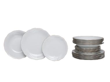 Zdjęcie: Komplet talerzy Daisy 18-elementowy PORCELANA CHODZIEŻ