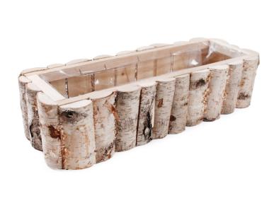 Zdjęcie: Skrzynka z brzozy z folią 55x18x13 cm prostokątna TIN TOURS
