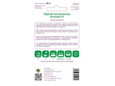 Zdjęcie: Ogórek Śremski F1 5 g W.LEGUTKO