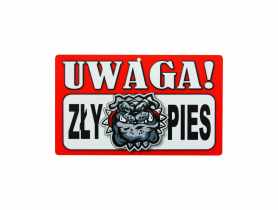 Oznaczenie "Uwaga! Zły pies" płyta METRO