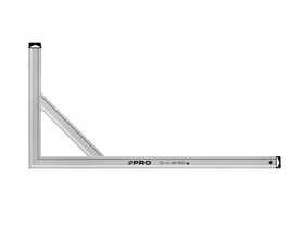 Kątownica anodowana bez wskaźników ze wzmocnieniem 50x100 cm PRO