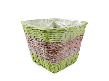 Zdjęcie: Osłonka wiklinowa na doniczkę 27x27x23 cm TIN TOURS