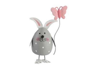 Zdjęcie: Figurka Metalowa Zając Z Motylkiem 7x9 cm ALTOMDESIGN