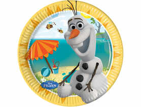 Talerze papierowe Olaf Summer 20 cm - 8 szt. DISNEY