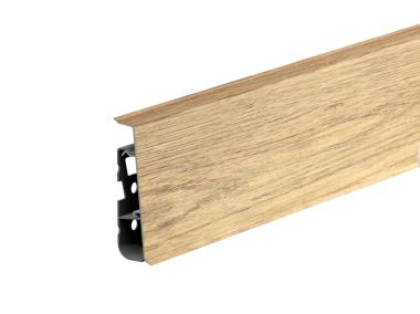 Zdjęcie: Listwa przypodłogowa PVC Hi Line Prestige 2,2x7,5 cm 2,50 m Dąb Pinia Jasna Mat CEZAR