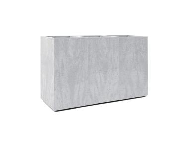 Zdjęcie: Kwietnik Karo 900x300x600 mm beton recycled, szary beton LAMELA